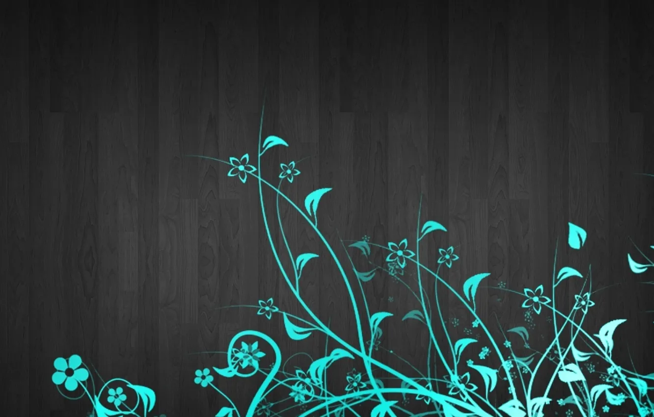 Photo wallpaper flowers, green, background, pattern, texture