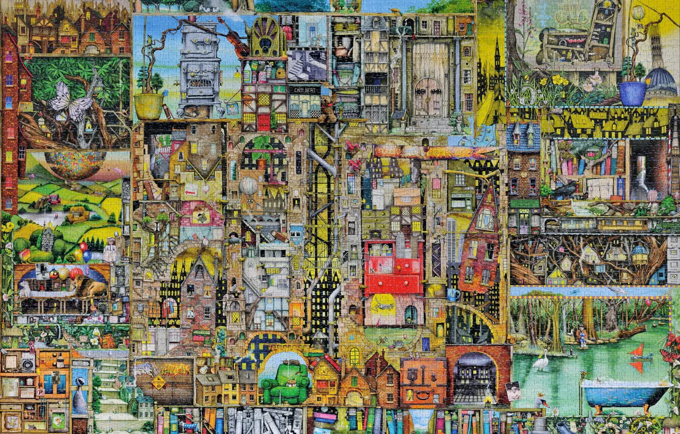 Photo wallpaper texture, form, puzzle