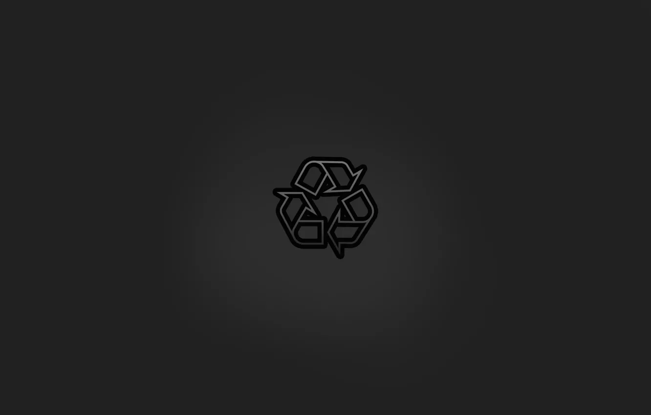 Photo wallpaper sign, arrows, logo, processing, disposal