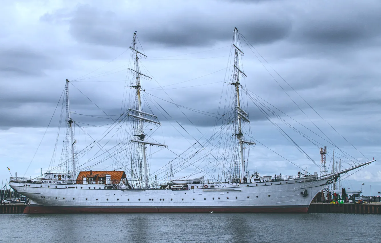 Photo wallpaper Germany, bark, Gorch Fock