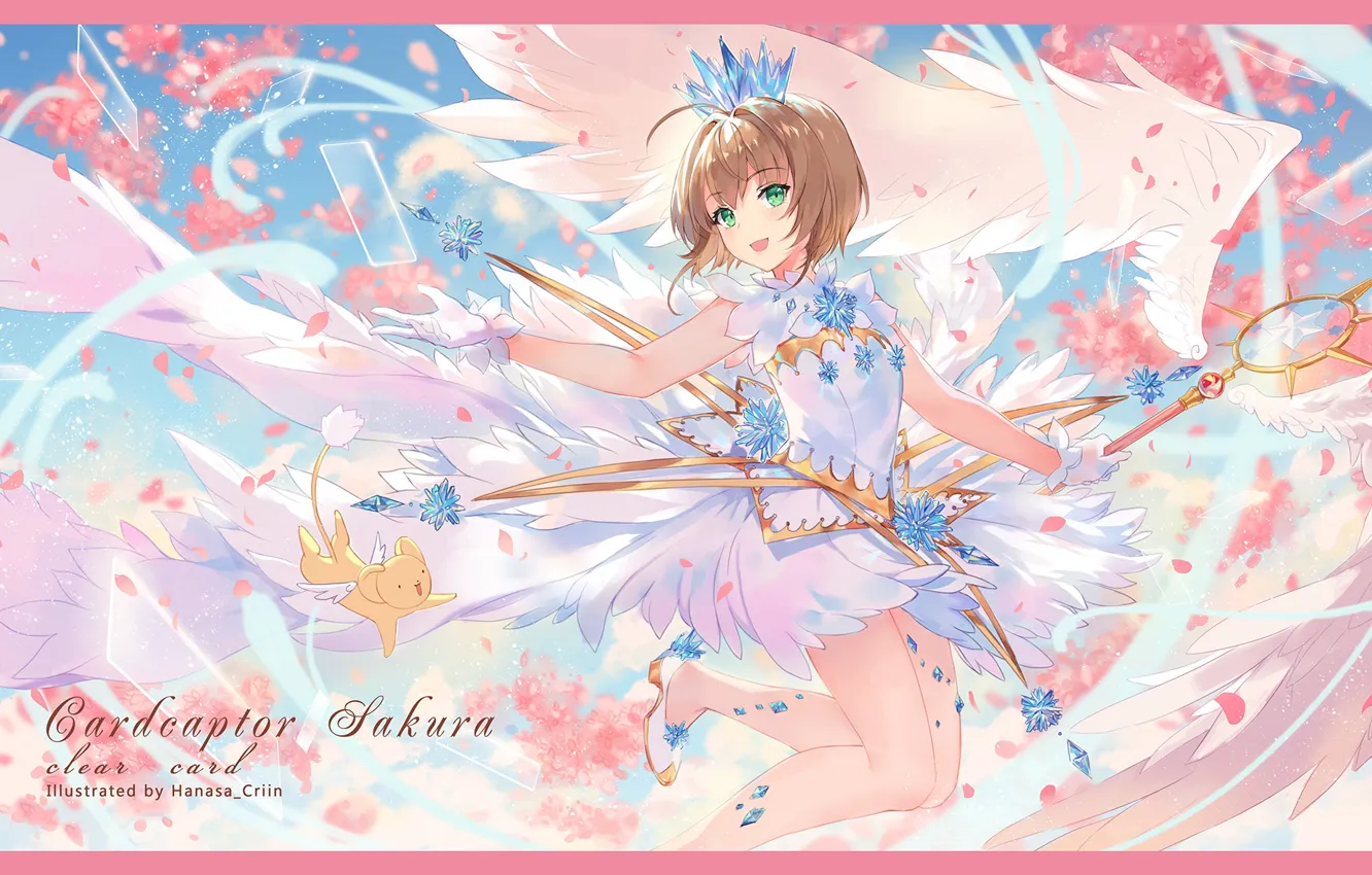Photo wallpaper angel, anime, girl, Card Captor Sakura, Sakura - collector cards