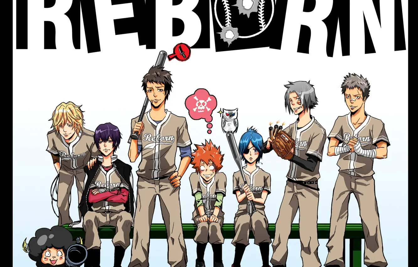 Photo wallpaper team, characters, Katekyo Hitman reborn, Teacher mafia Reborn