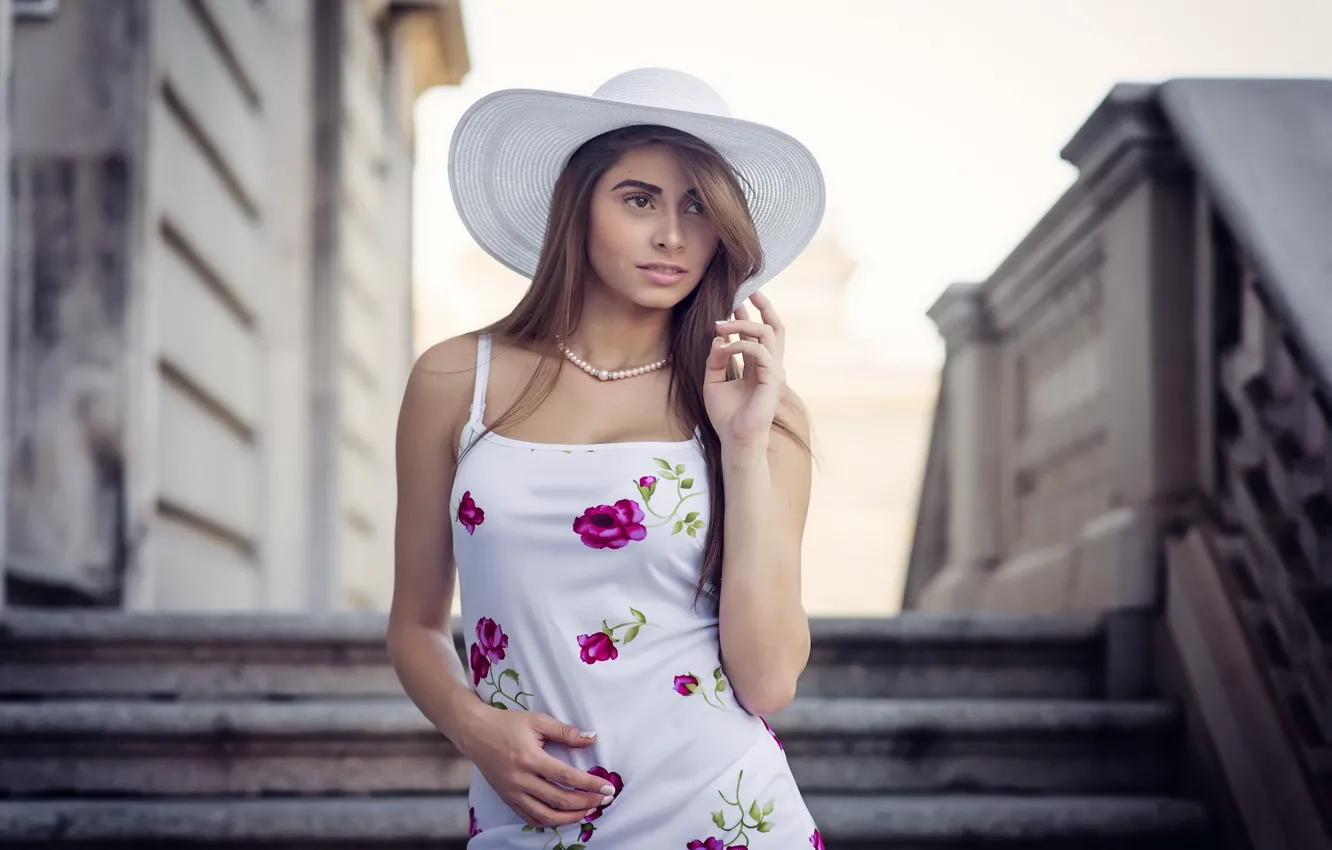 Photo wallpaper girl, the city, Valentina