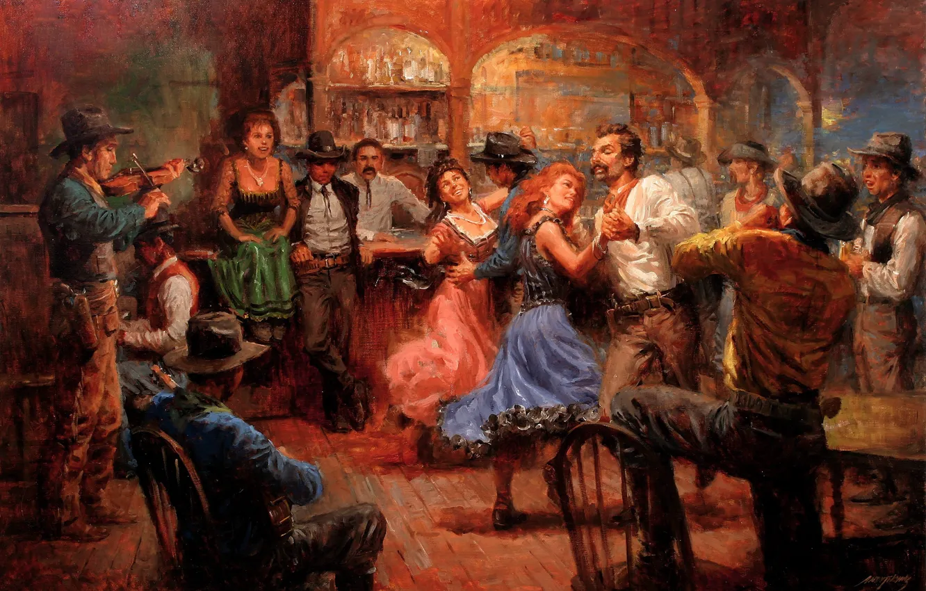 Photo wallpaper picture, painting, painting, western gallery