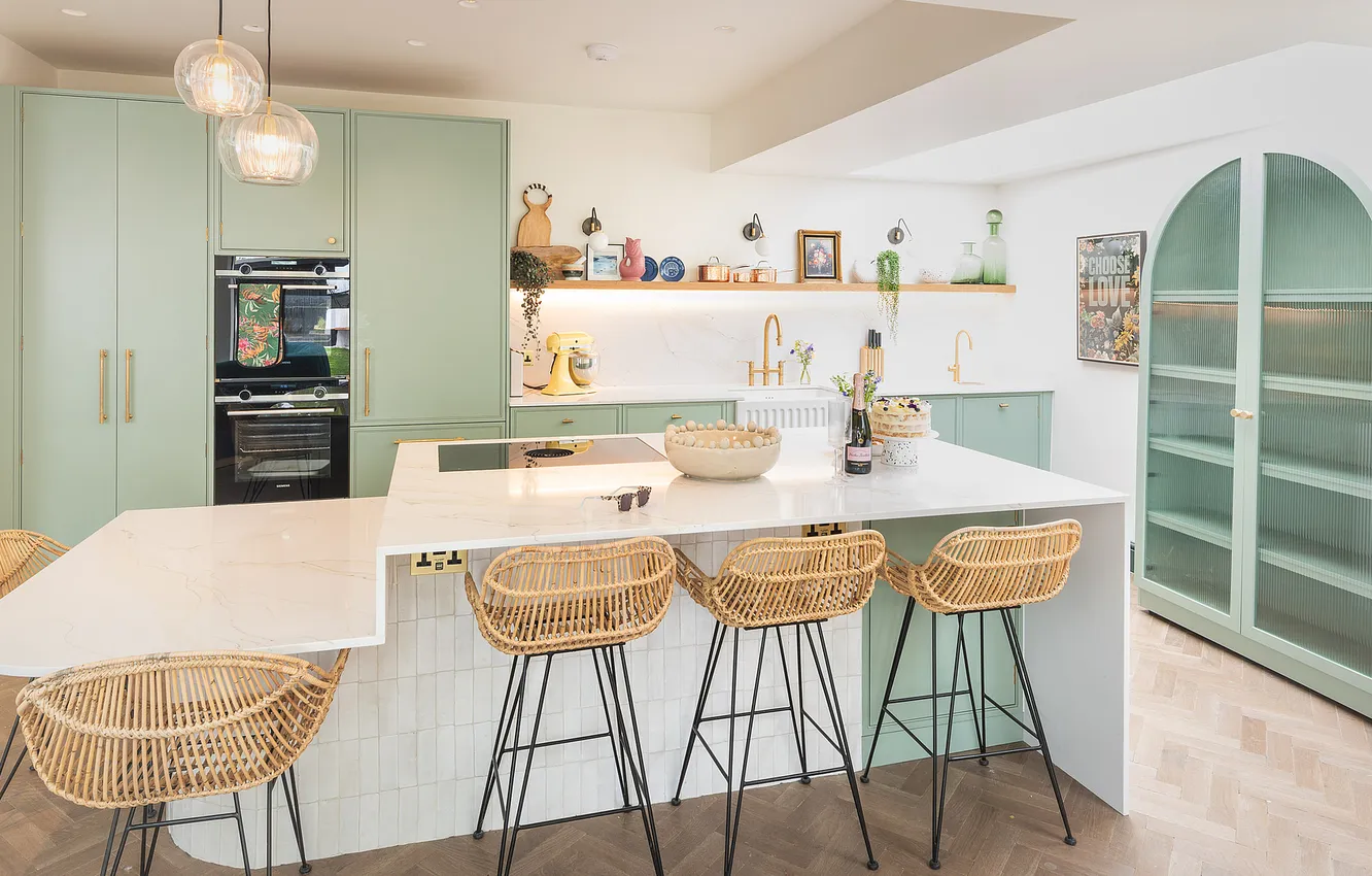 Photo wallpaper design, style, interior, kitchen, dining room