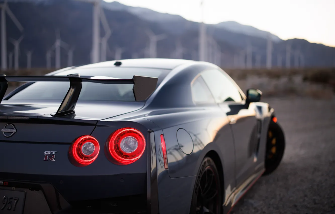 Photo wallpaper Nissan, GT-R, close-up, R35, Nissan GT-R Nismo, 2023, taillights