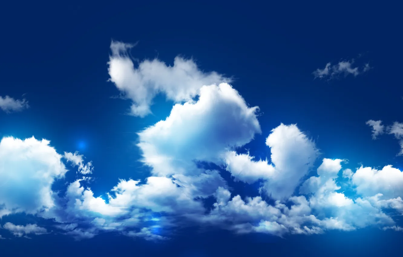 Photo wallpaper the sky, clouds, nature, blue, heaven, nature, the sky, the sky