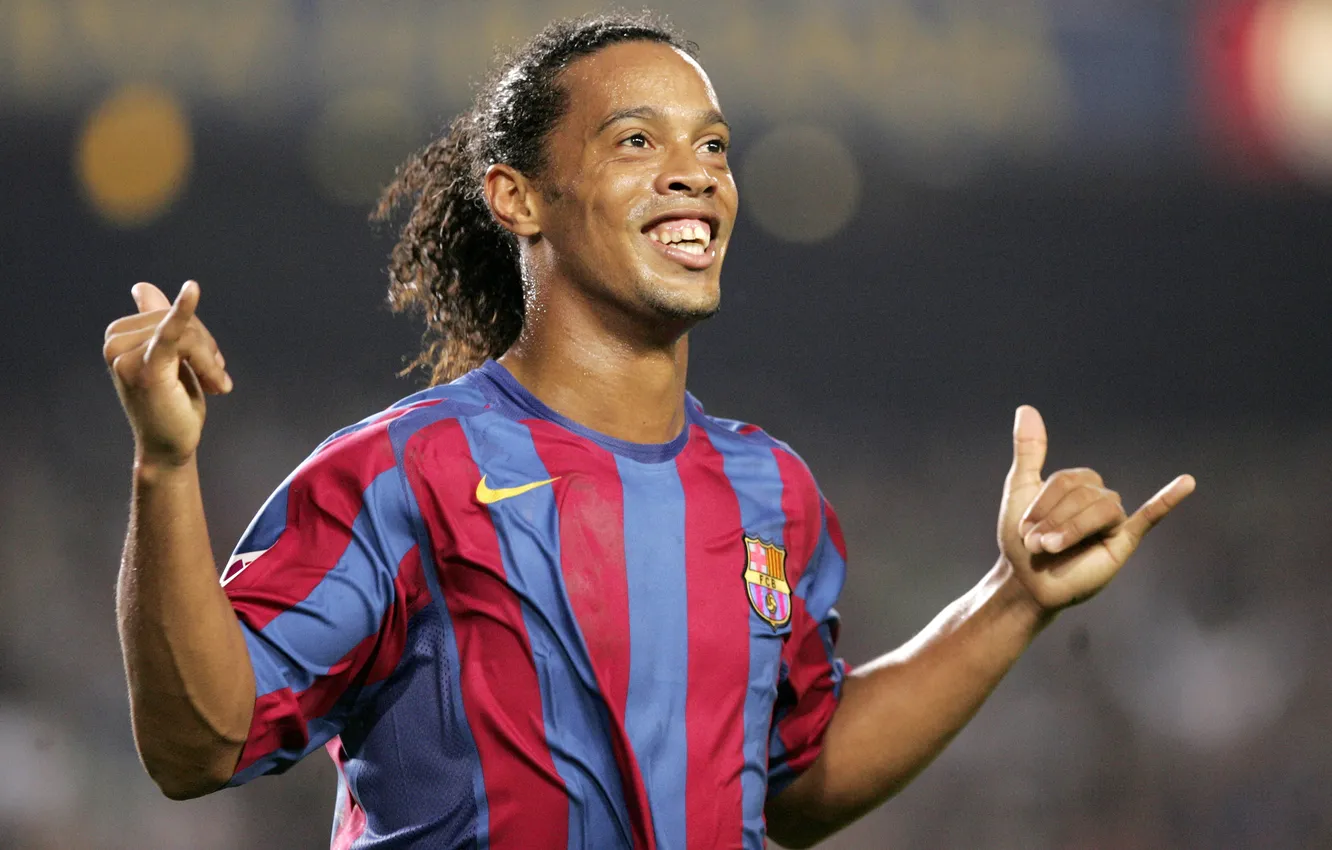 Photo wallpaper Barcelona, the wizard, Ronaldinho, Ronaldinho, Roni