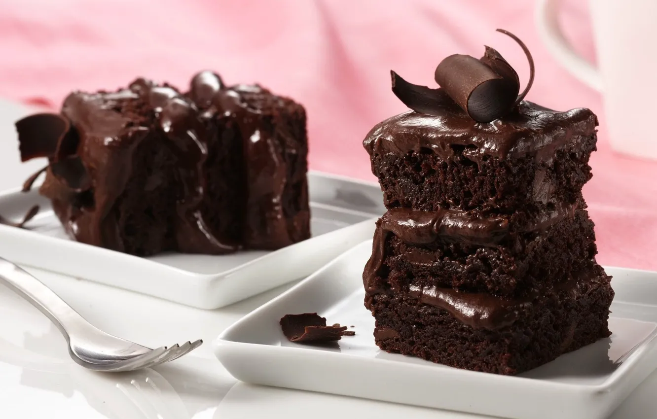 Photo wallpaper food, chocolate, sweets, cake, dessert, delicious