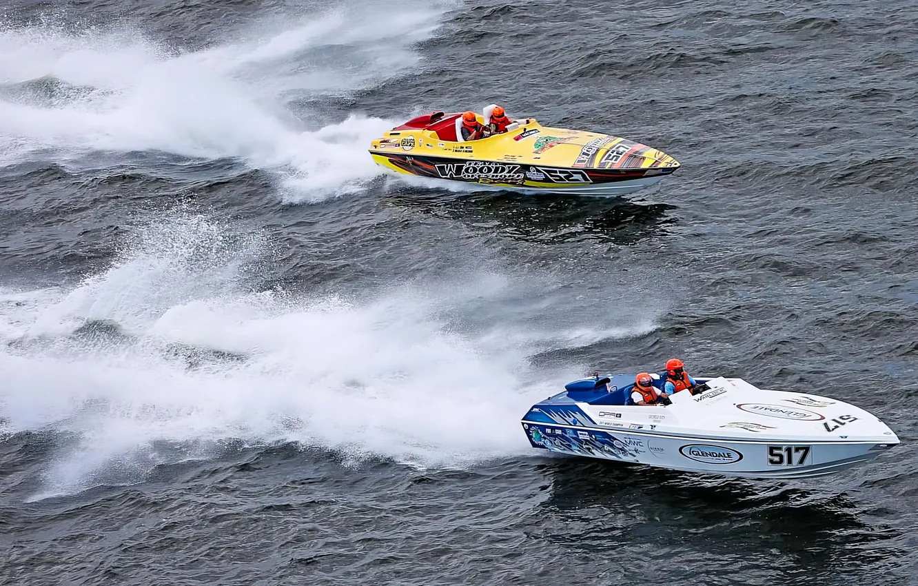 Photo wallpaper race, boat, speed