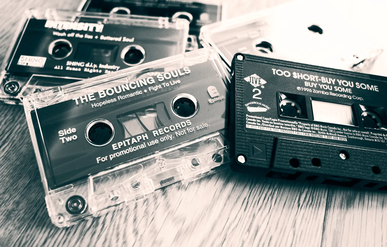 Photo wallpaper retro, cassette, Musical memories