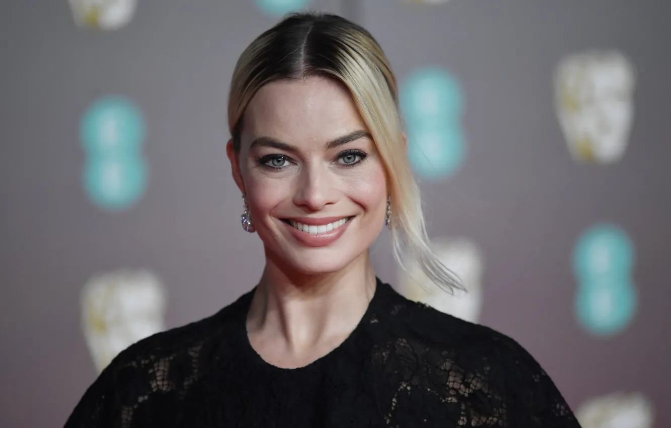 Photo wallpaper look, smile, actress, blonde, look, blonde, actress, Margot Robbie