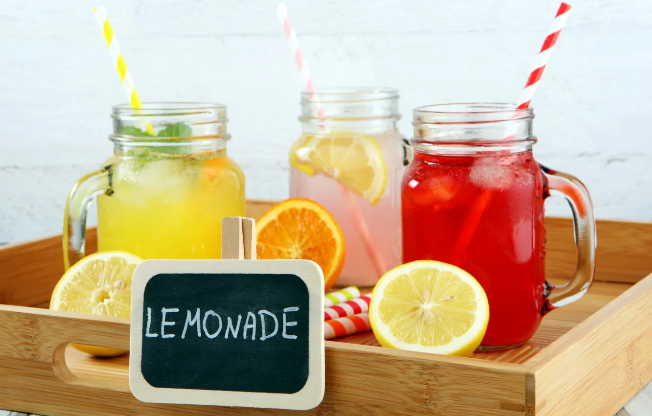 Photo wallpaper lemon, drink, fresh, lemonade, lemons, lemonade