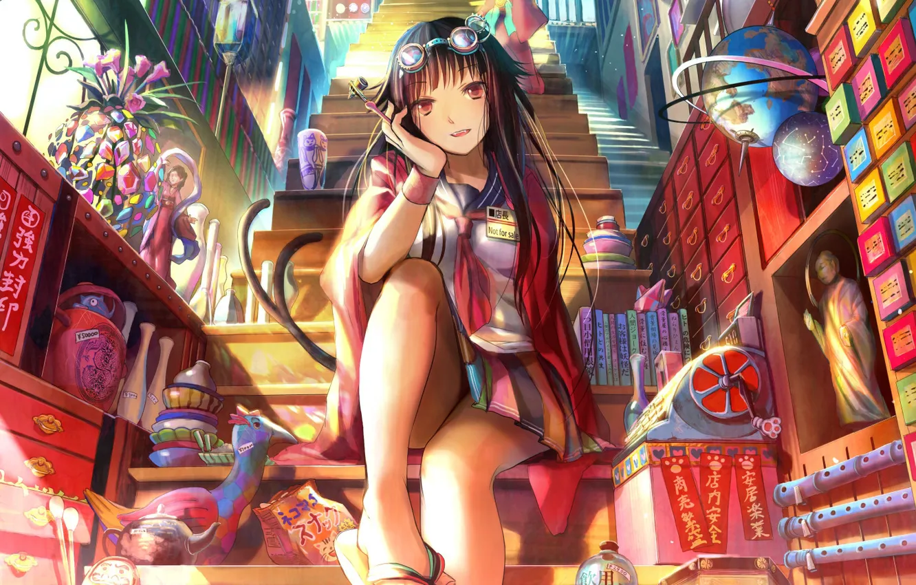 Photo wallpaper toy, ladder, girl