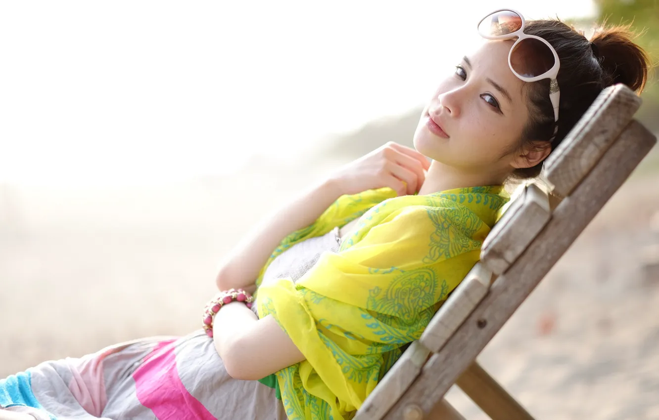 Photo wallpaper look, girl, Asian