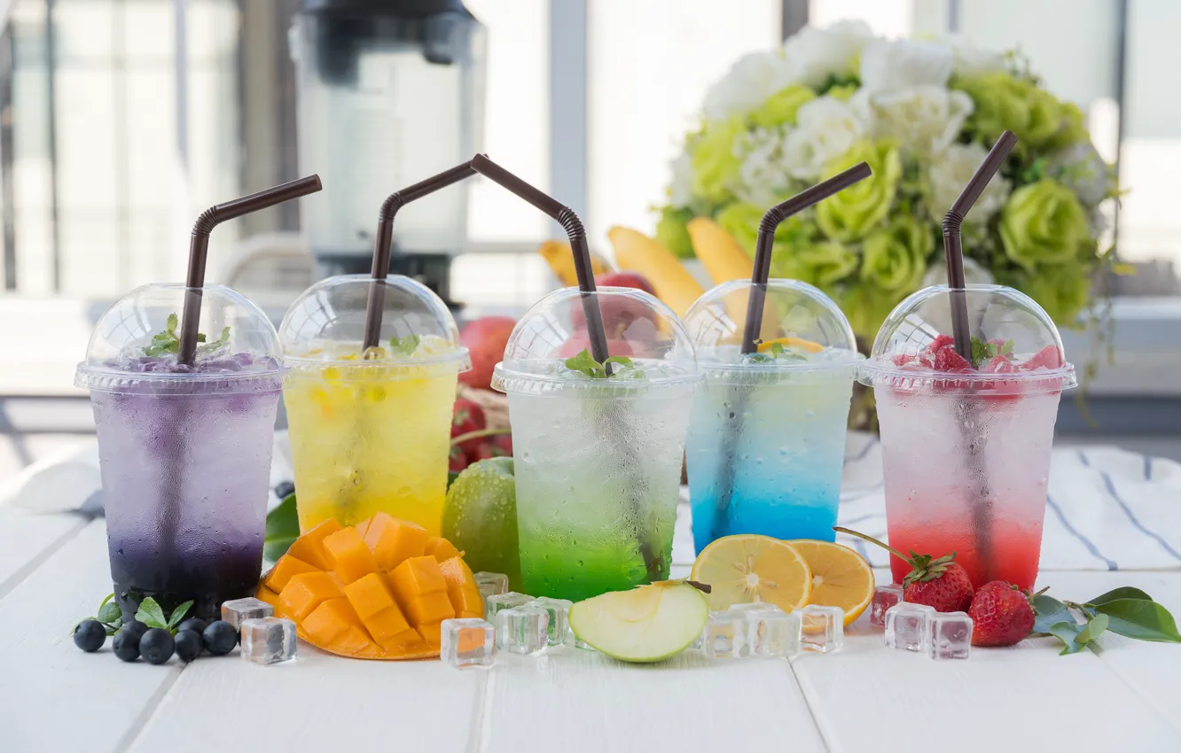 Photo wallpaper Cocktail, citrus, fruit