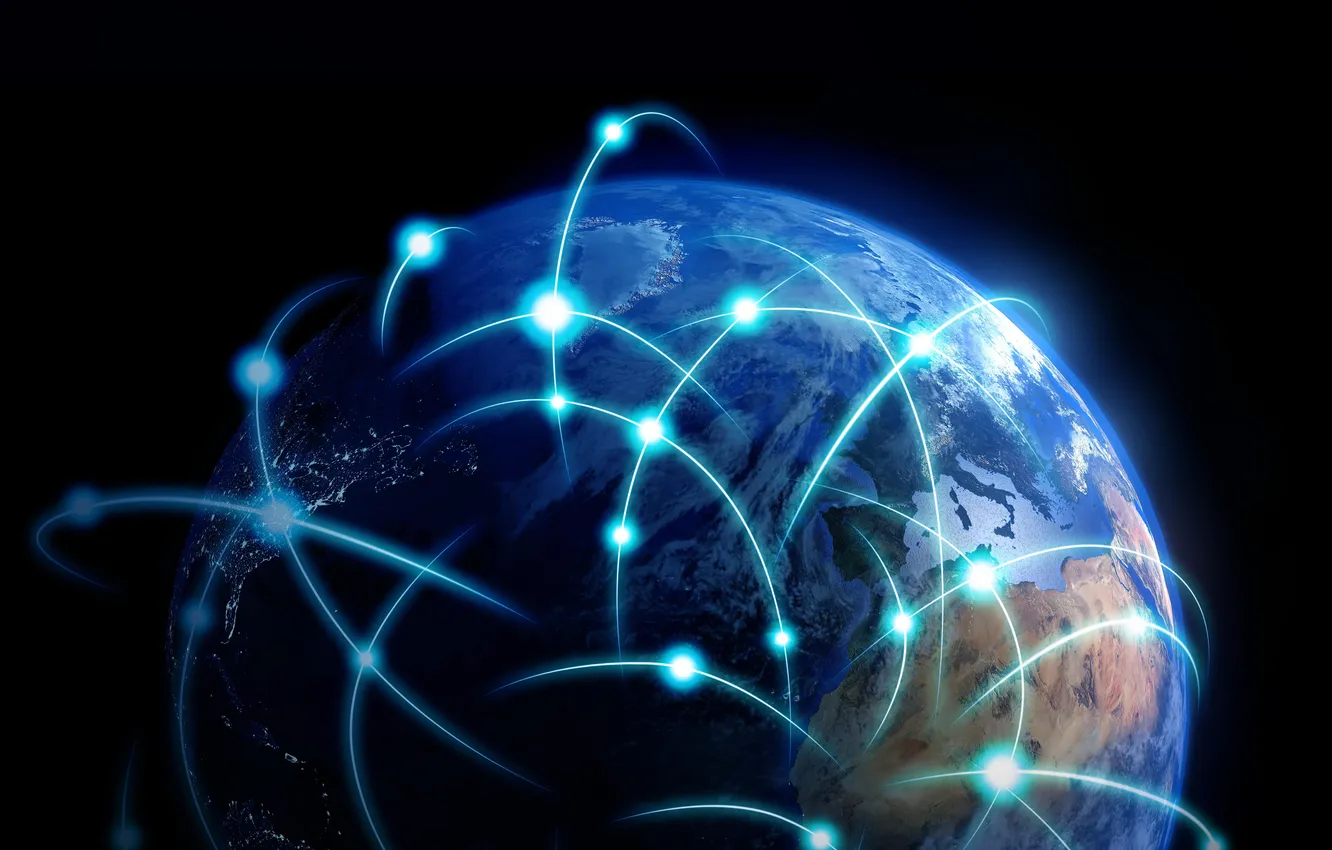 Photo wallpaper land, network, Internet, communications