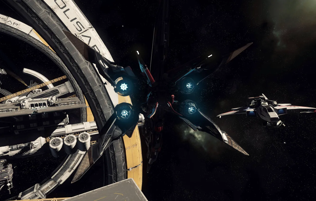 Photo wallpaper space, station, starship, Star Citizen, Khartu-Al