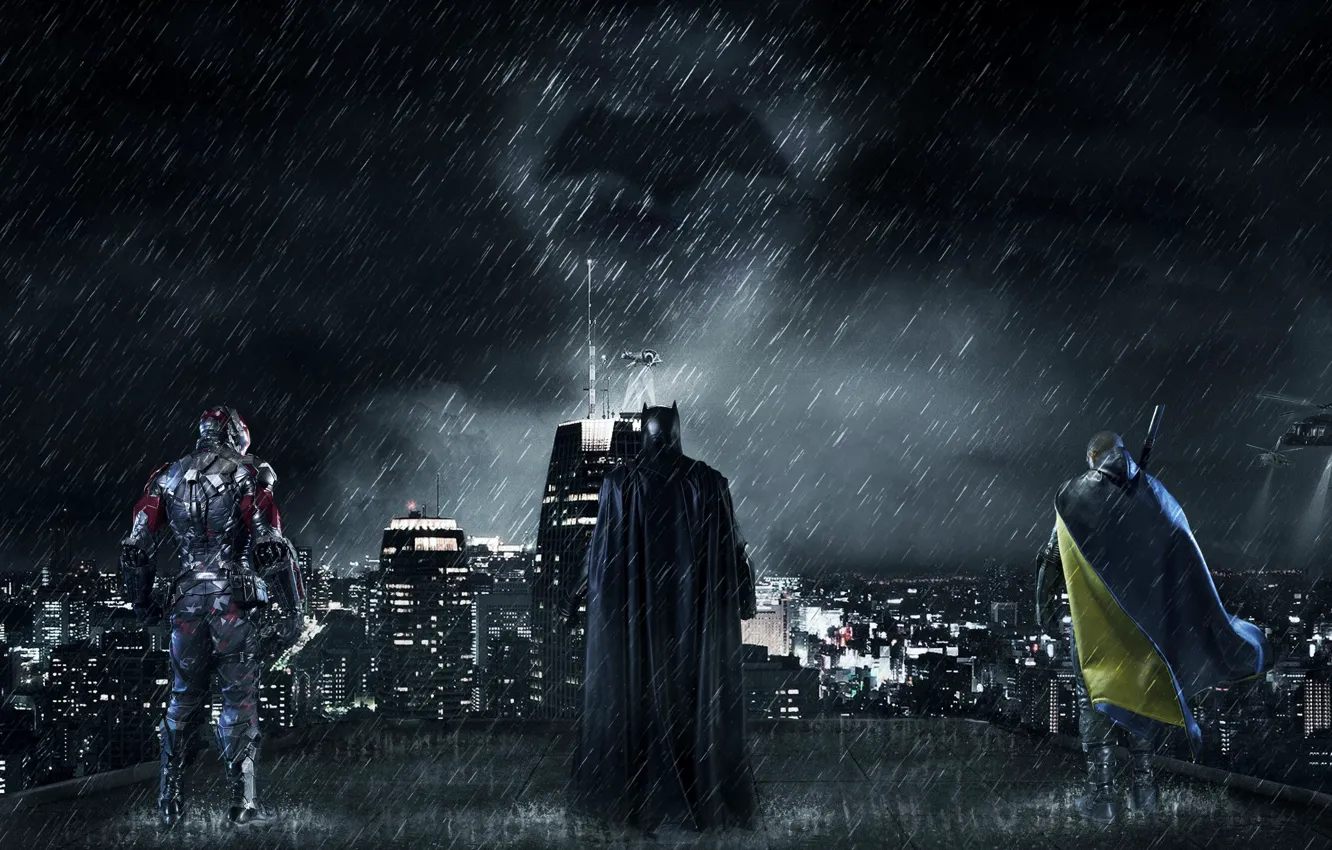 Photo wallpaper Batman, bat, hero, yuusha, Batman: Arkham Knight