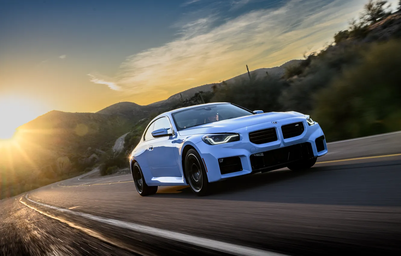 Photo wallpaper BMW, road, speed, M2, G87, BMW M2 MT, 🤢