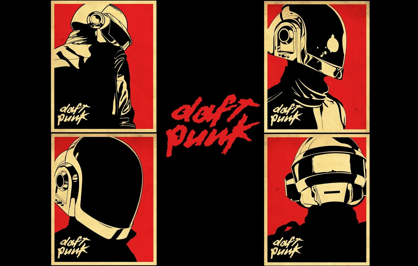 Photo wallpaper music, music, poster, Daft Punk, poster