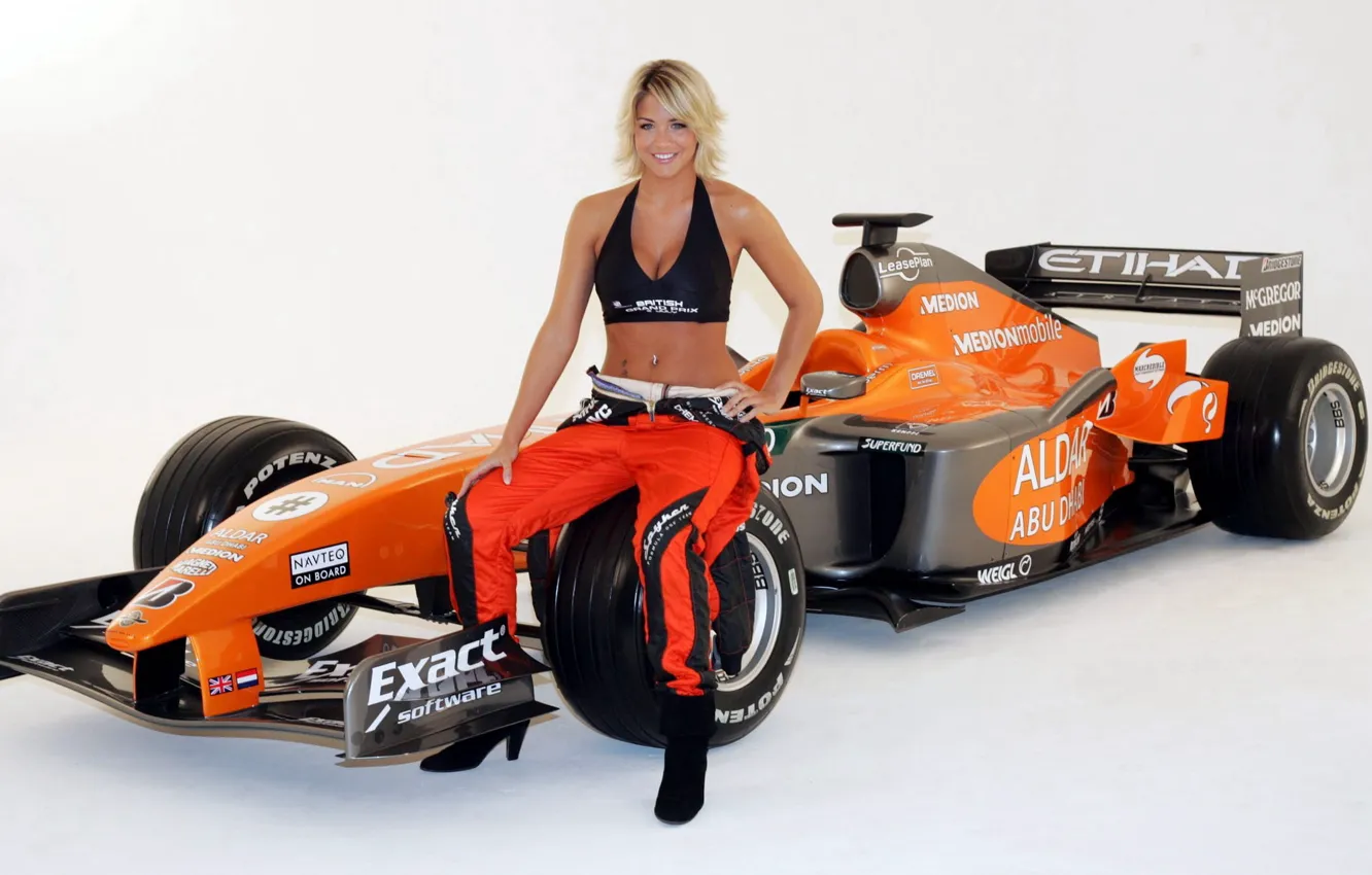 Photo wallpaper car, Gemma Atkinson, sport, formula one