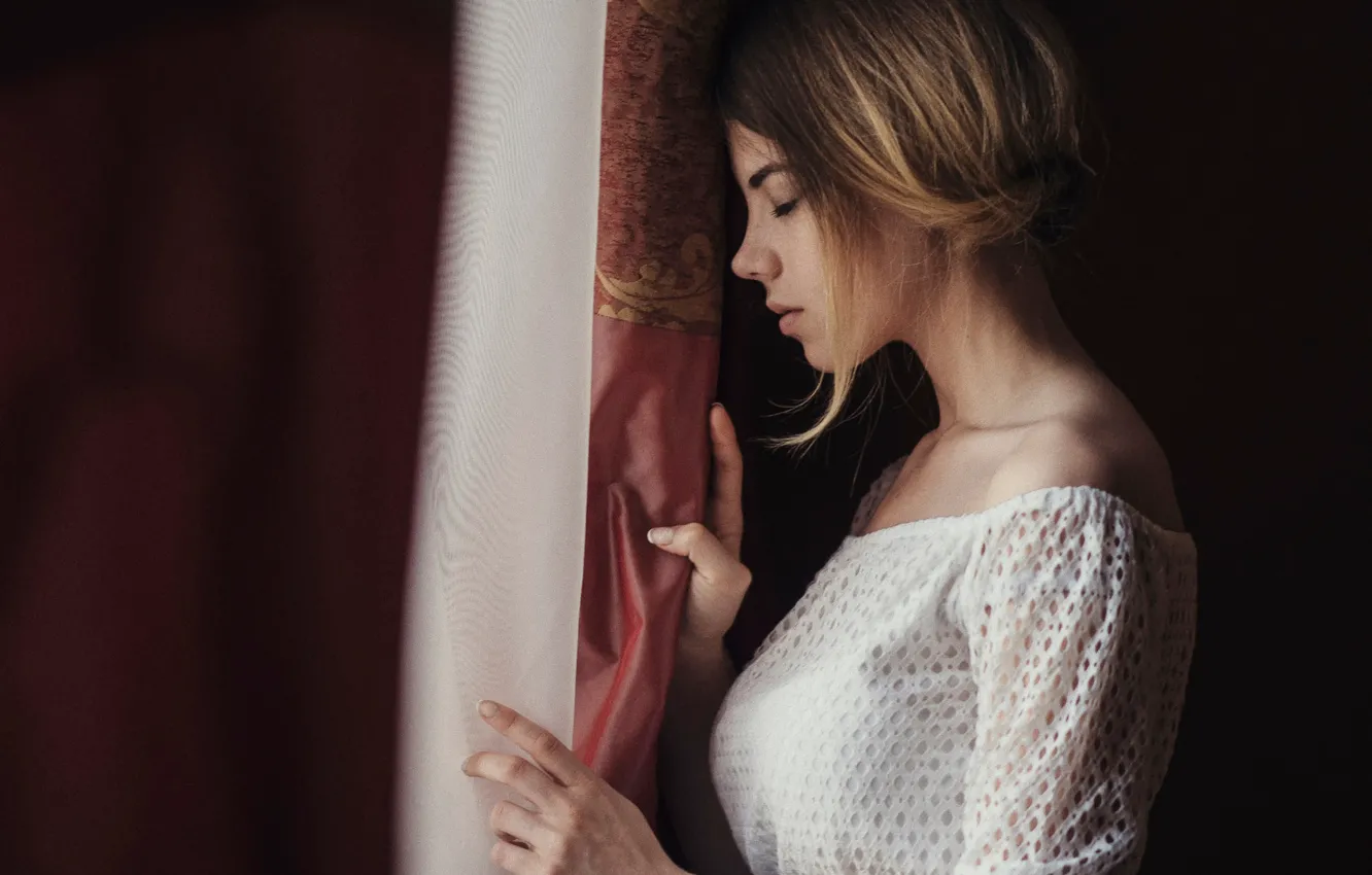 Photo wallpaper sadness, loneliness, Maxim Guselnikov, Christina Arefyeva, Kristina Arefyeva