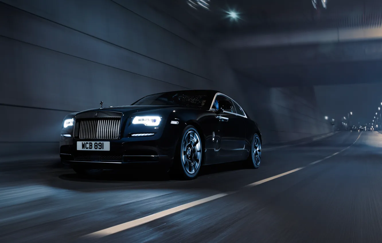 Photo wallpaper black, Rolls-Royce, Black, Coupe, rolls-Royce, Wraith, Wright