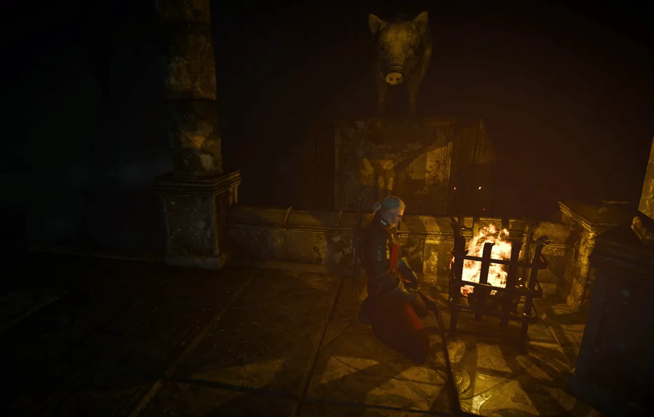 Photo wallpaper meditation, The Witcher, Geralt, The Witcher 3 Wild Hunt
