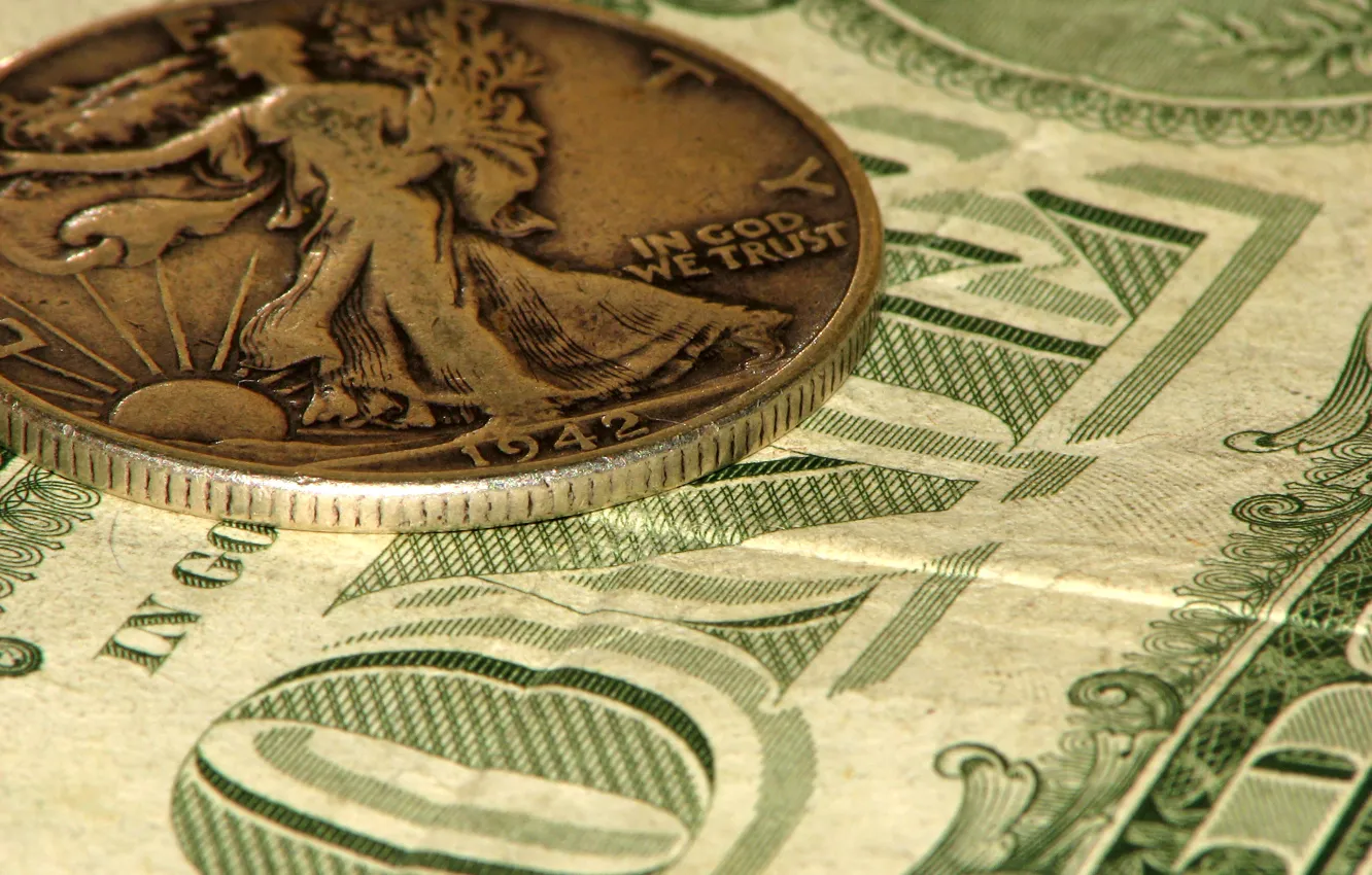 Photo wallpaper money, coins, dollars