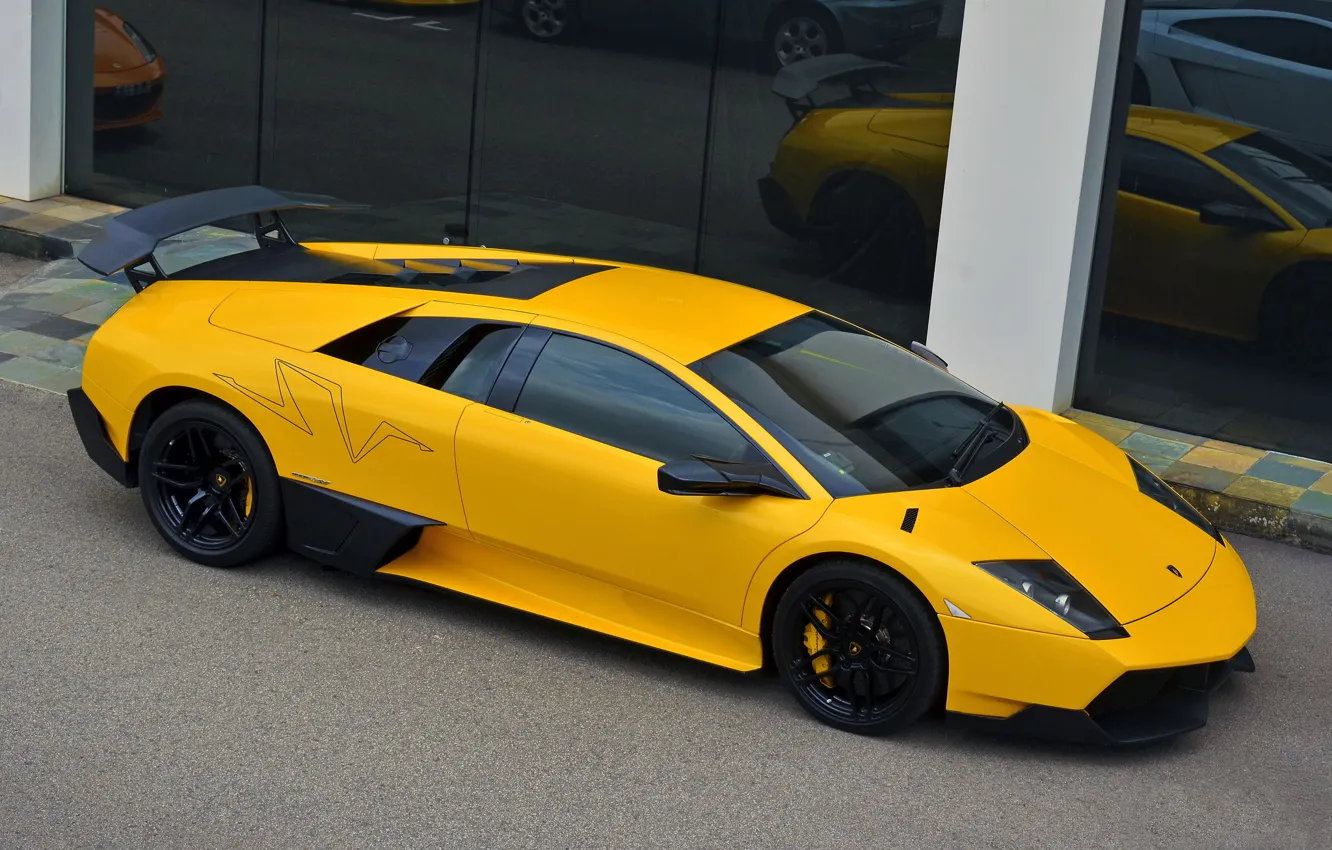 Wallpaper lamborghini, yellow, murcielago, street, lp670-4 for mobile ...