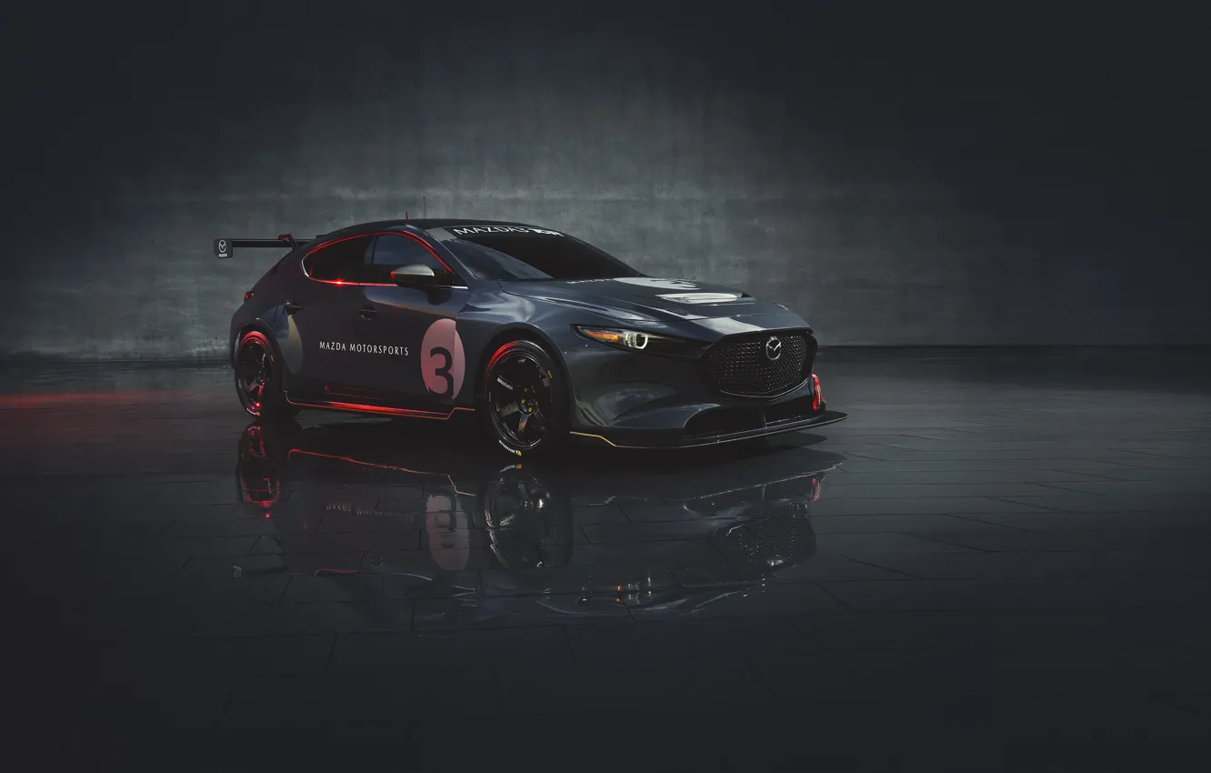 Photo wallpaper Mazda, Mazda 3, 2020, TCR
