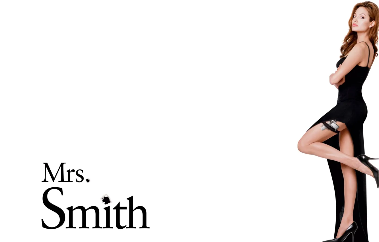 Photo wallpaper dress, actress, Angelina Jolie, Angelina Jolie, legs, beauty, Mrs.Smith, Mrs. Smith
