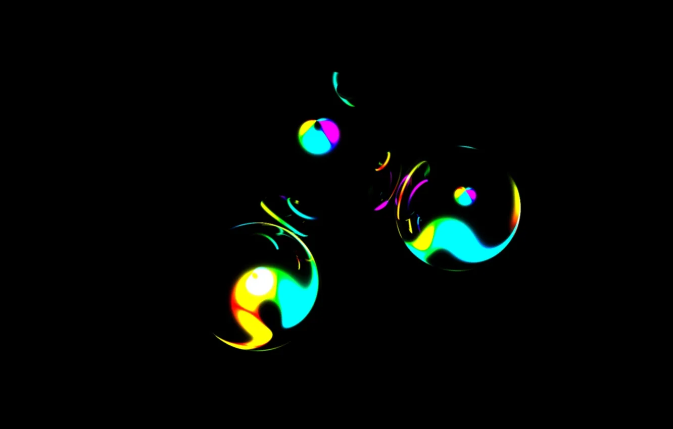 Photo wallpaper the dark background, rendering, sphere