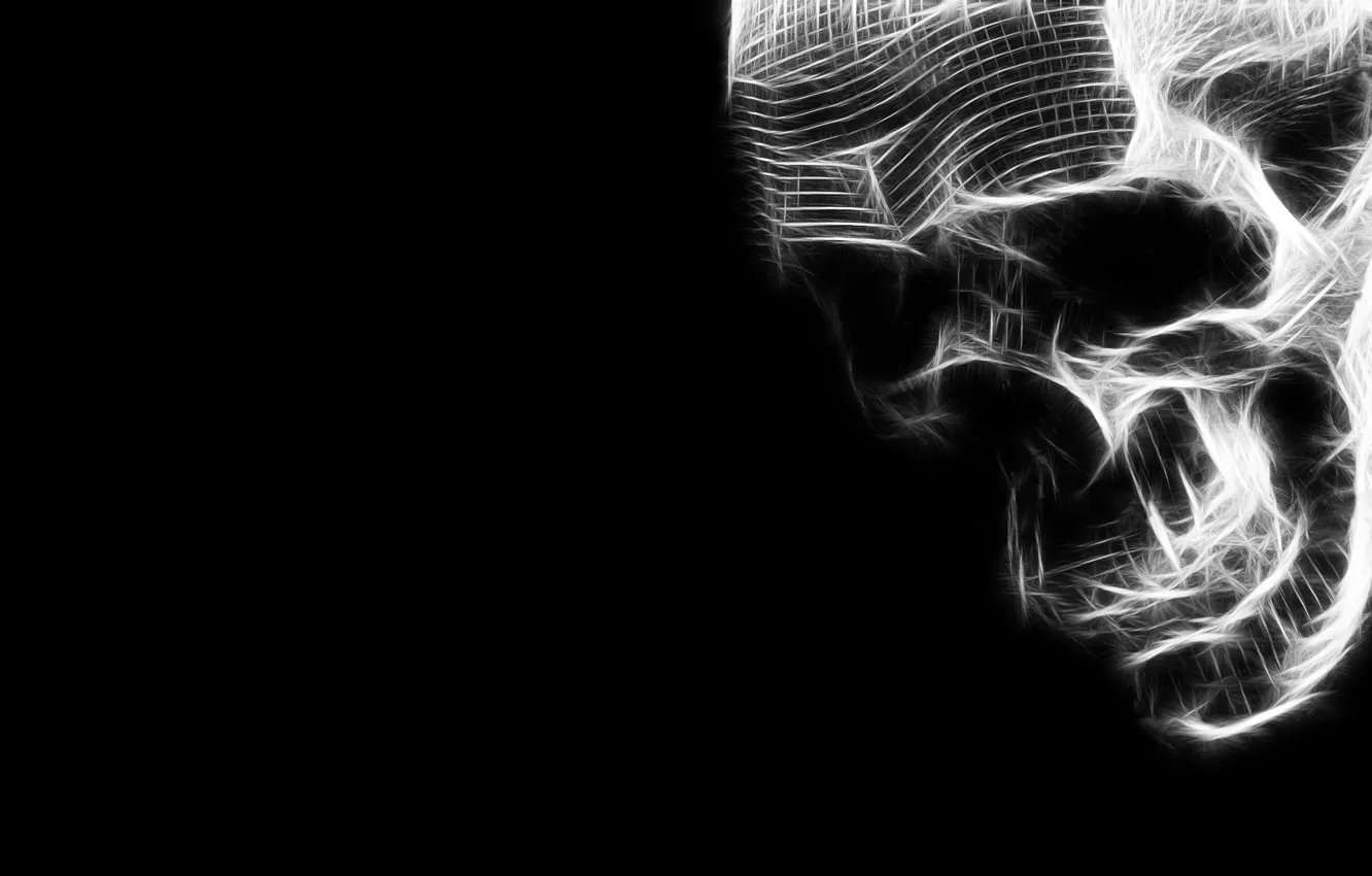 Photo wallpaper void, death, darkness, skull, horror