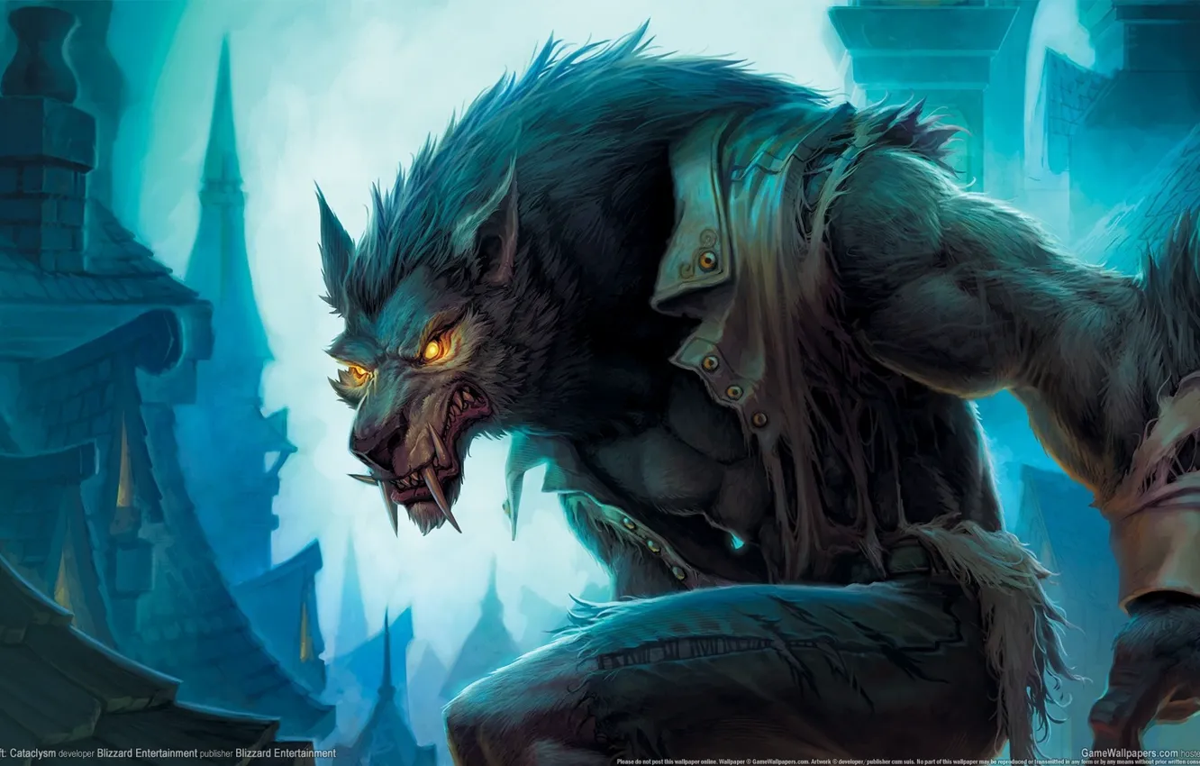 Photo wallpaper World of Warcraft, Cataclysm, Blizzard, Worgen, Worgen, Gilneas