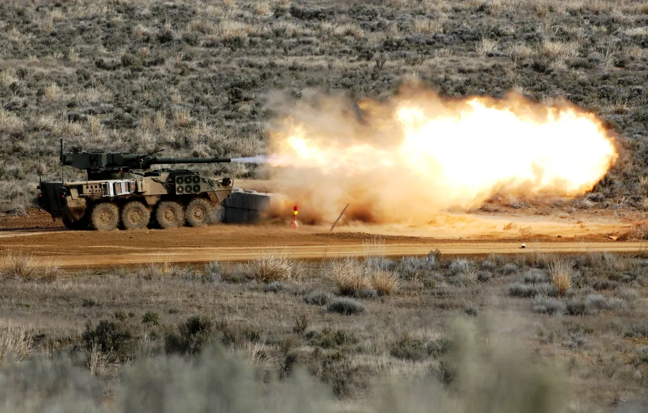 Photo wallpaper lights, army, shot, BTR