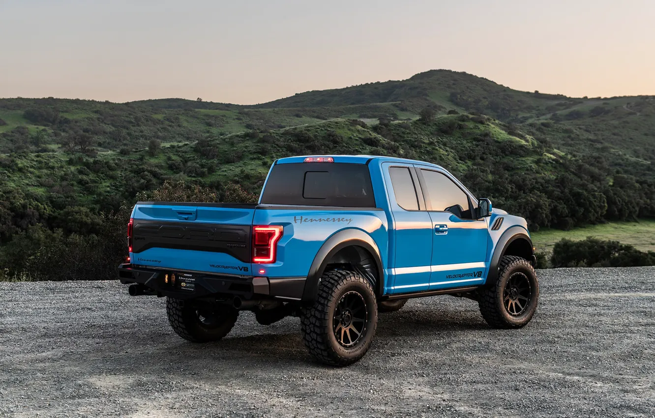 Wallpaper lights, Ford, the evening, Raptor, pickup, F-150, Hennessey ...