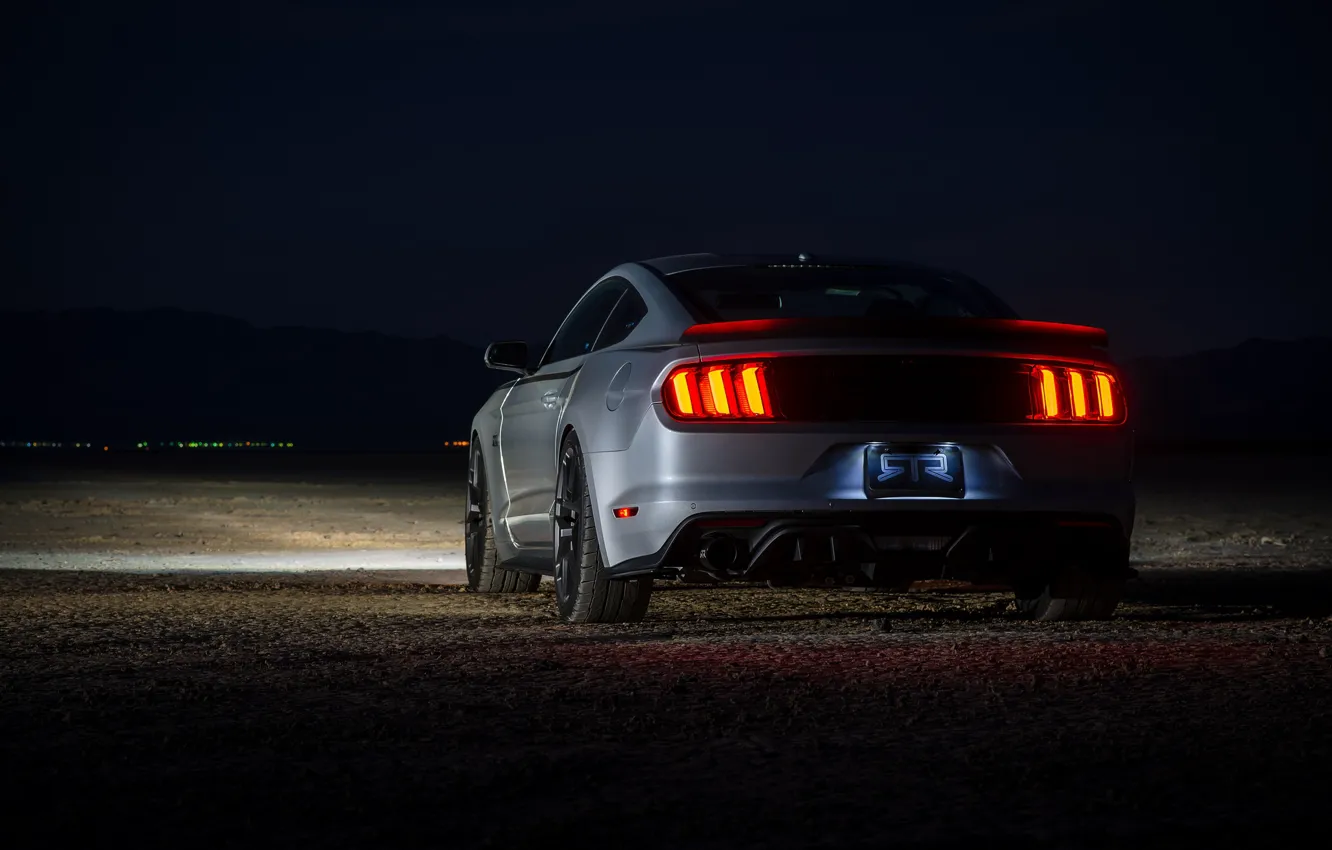 Photo wallpaper Style, twilight, Ford Mustang, rear view, RTR, 2017