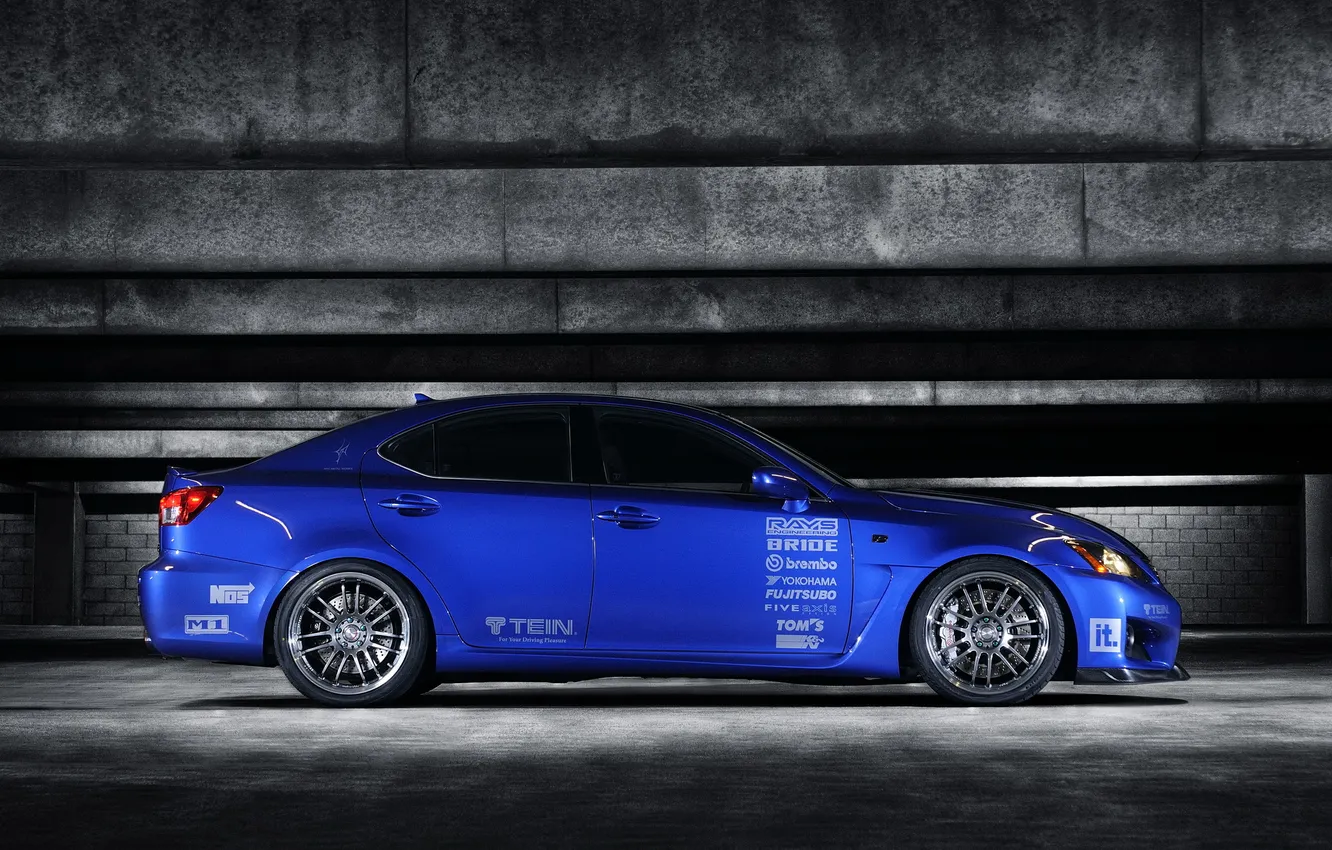 Photo wallpaper blue, tuning, Parking, lexus, Lexus, is-f
