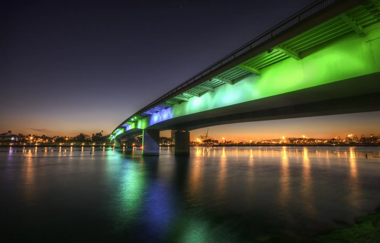 Photo wallpaper CA, USA, Los Angeles, Pacific Ocean, night, Los Angeles, California, Laguna Beach