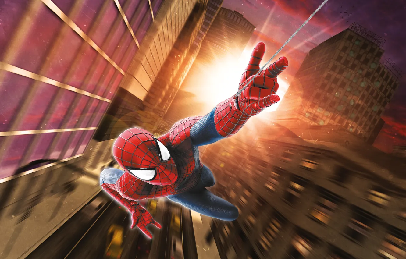 Photo wallpaper fiction, Spider-man, Spiderman