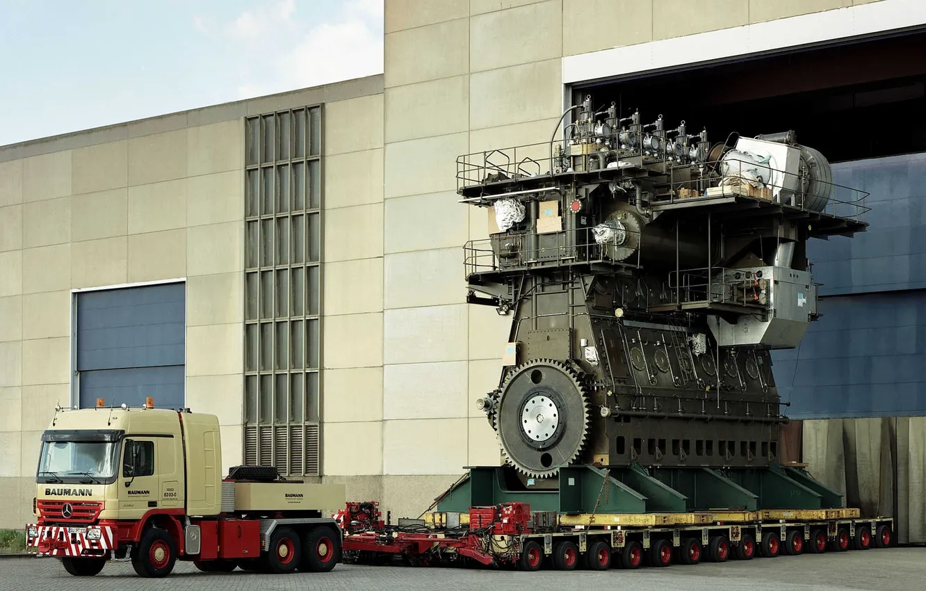Photo wallpaper big, power, truck, ship, Diesel, Engine