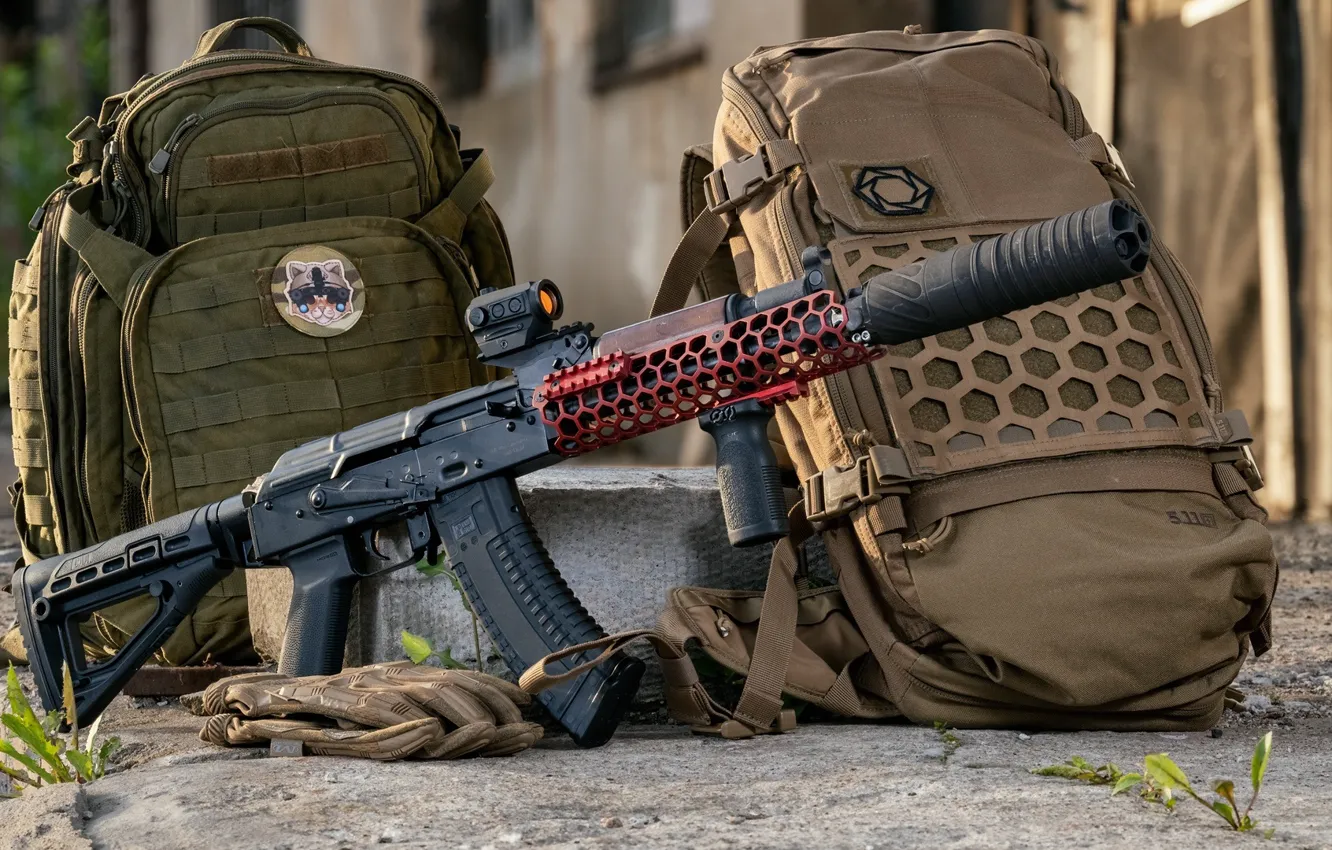 Photo wallpaper rendering, weapons, tuning, machine, gun, Kalashnikov, weapon, AKM