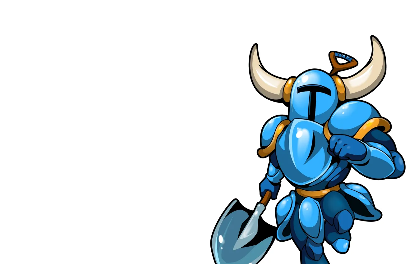 Photo wallpaper blue, warrior, shovel knight