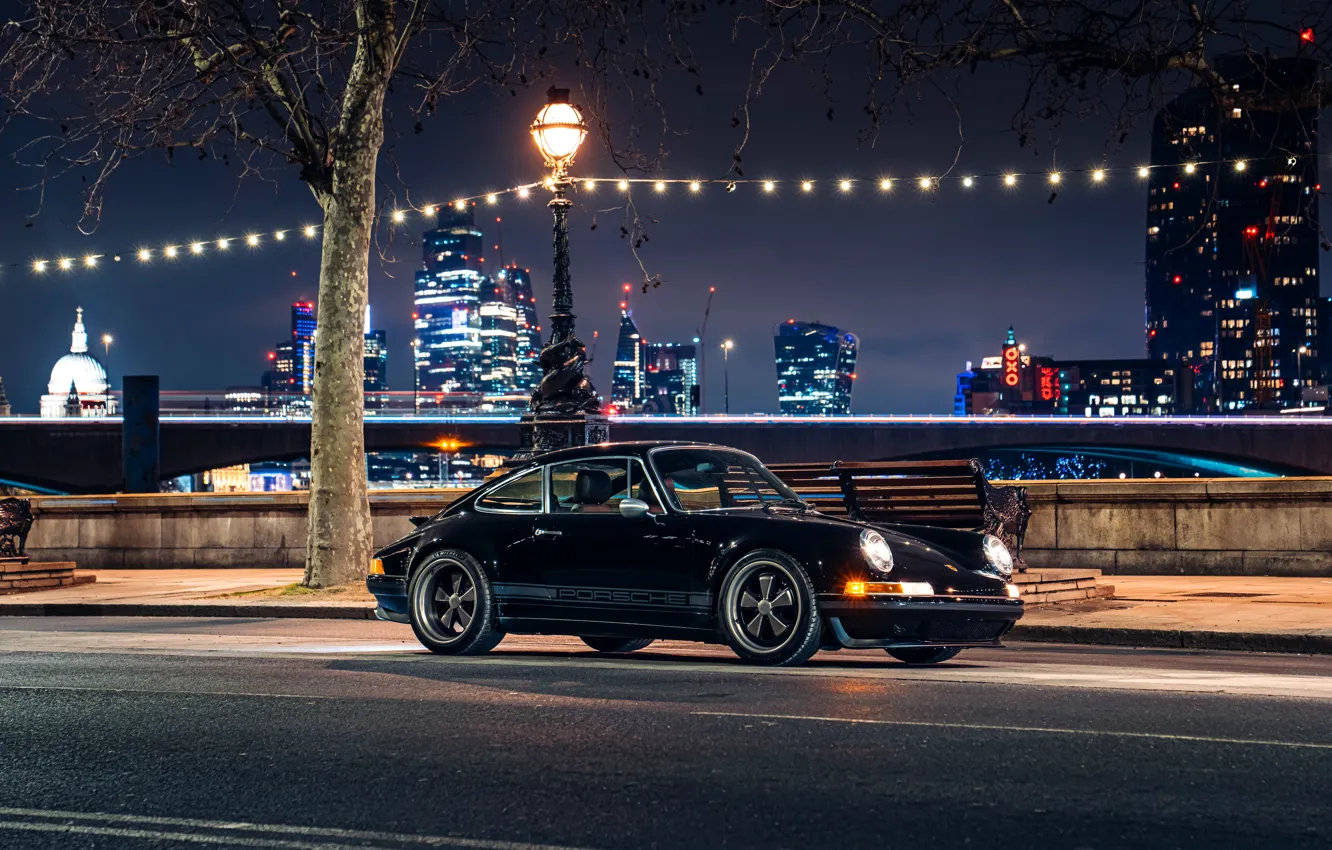 Photo wallpaper car, lights, 911, Porsche, 964, Theon Design Porsche 911