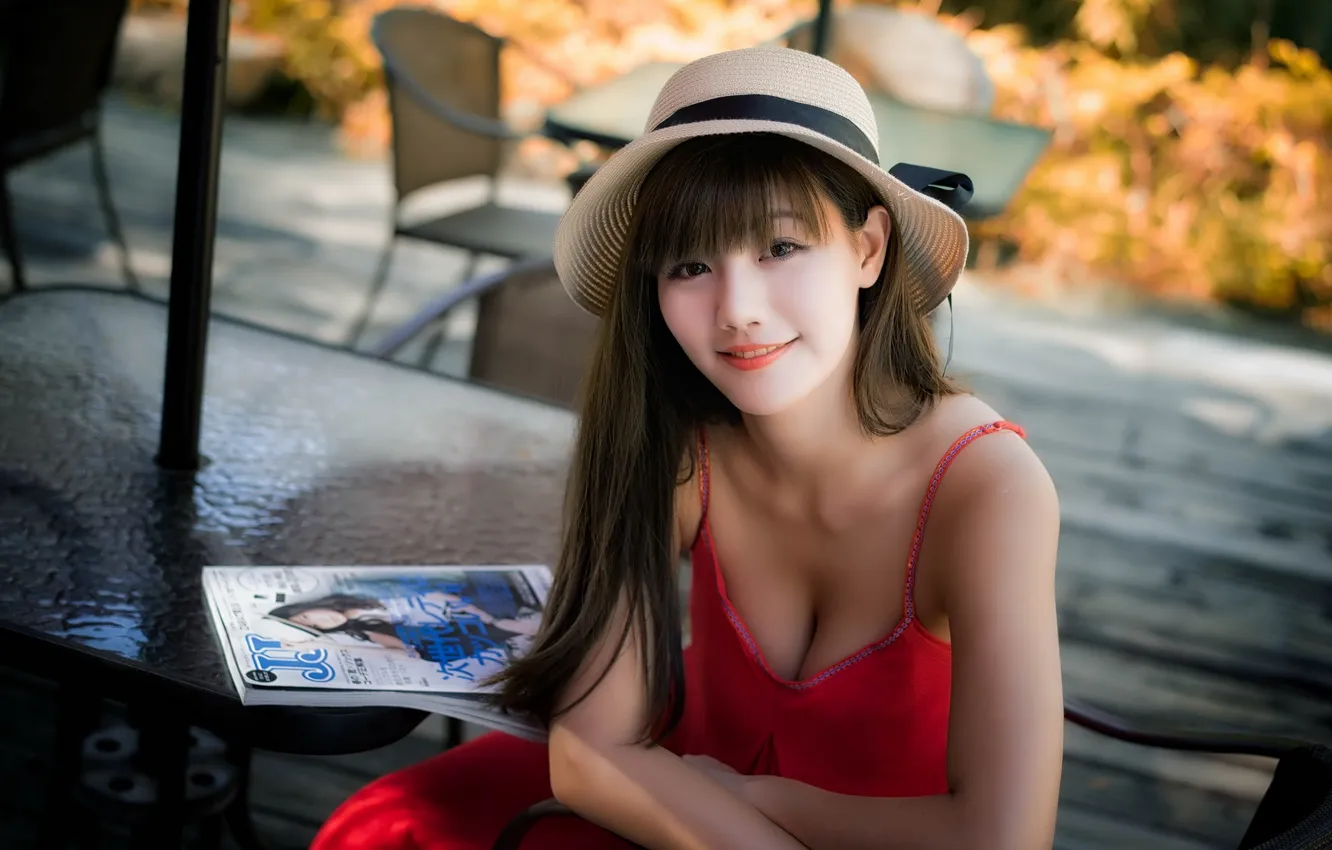 Photo wallpaper girl, pose, background