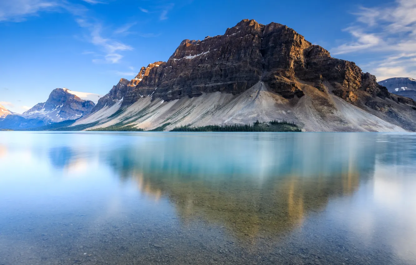 Photo wallpaper mountains, lake, reflection