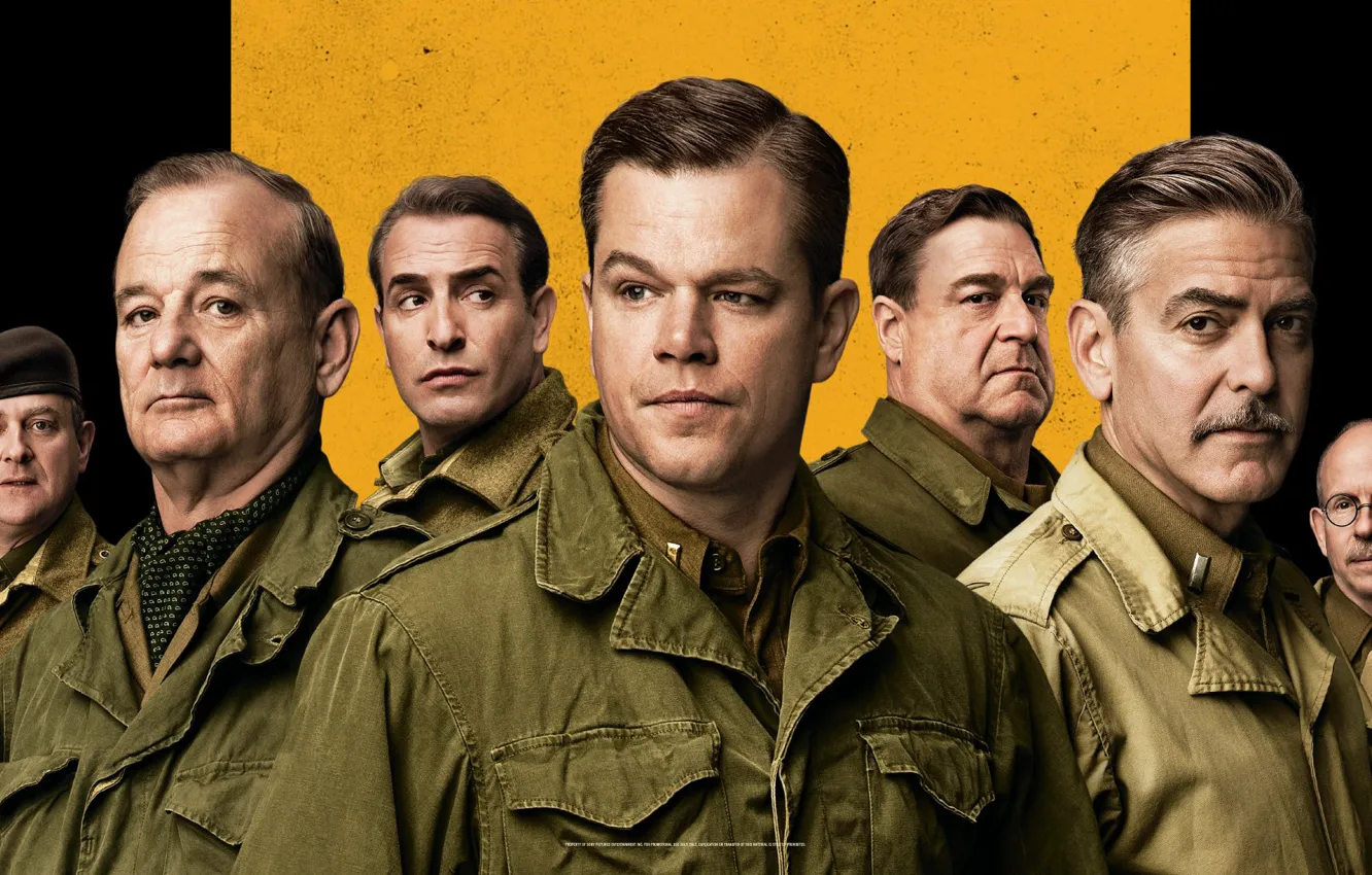 Photo wallpaper poster, Matt Damon, George Clooney, Jean Dujardin, Jean Dujardin, George Clooney, Bill Murray, Bill Murray