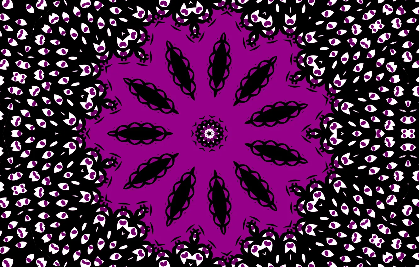 Photo wallpaper circles, pattern, kaleidoscope